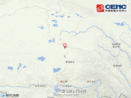 西藏那曲地区安多县发生3.3级地震震源深度7千米
